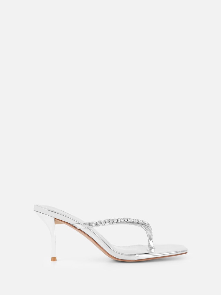 Simmi London Silver Lana Diamante Mules - Image 2 of 4 Simmi London Silver Lana Diamante Mules - Image 2 of 4