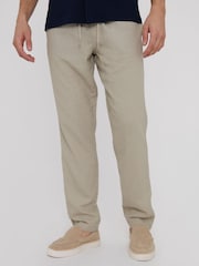 Threadbare Natural Linen Blend Drawcord Trousers - Image 1 of 4