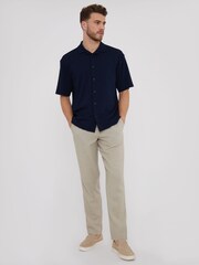 Threadbare Natural Linen Blend Drawcord Trousers - Image 3 of 4