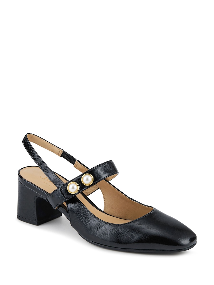 Jones Bootmaker Black Xeneva Leather Mary Janes Shoes - Image 2 of 5