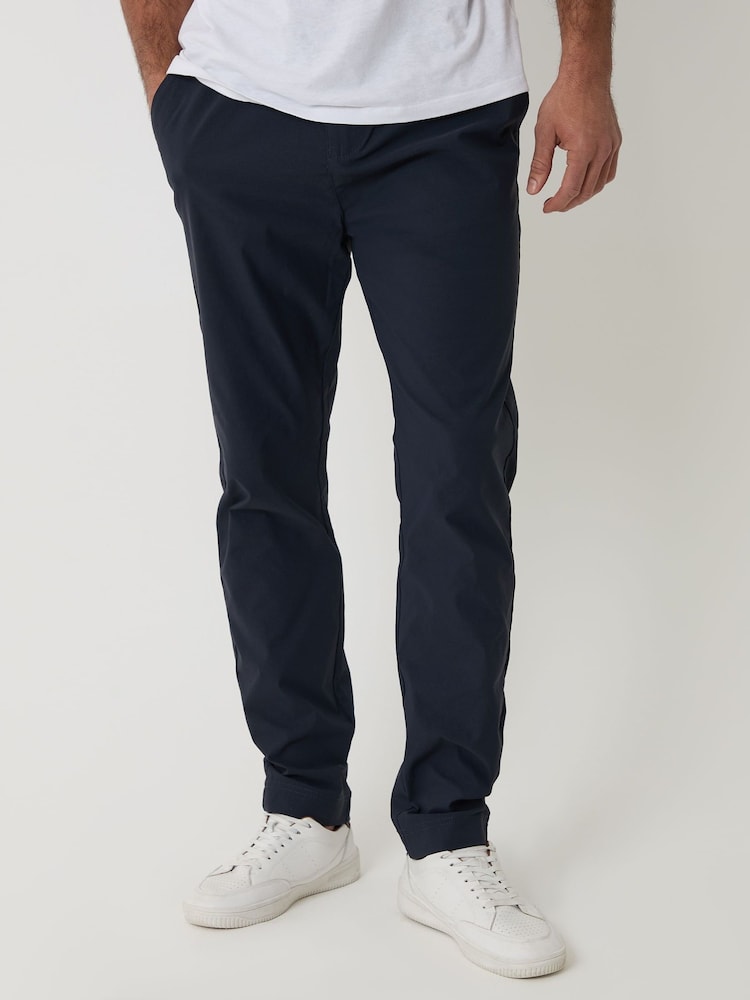 أزرق - بنطلون تلبيس رشيق قابل للتمدد من Threadbare - Image 1 of 4