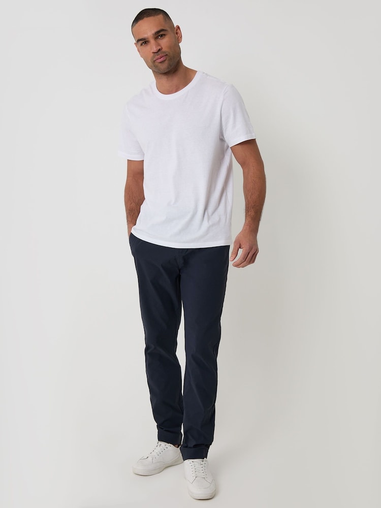 أزرق - بنطلون تلبيس رشيق قابل للتمدد من Threadbare - Image 4 of 4