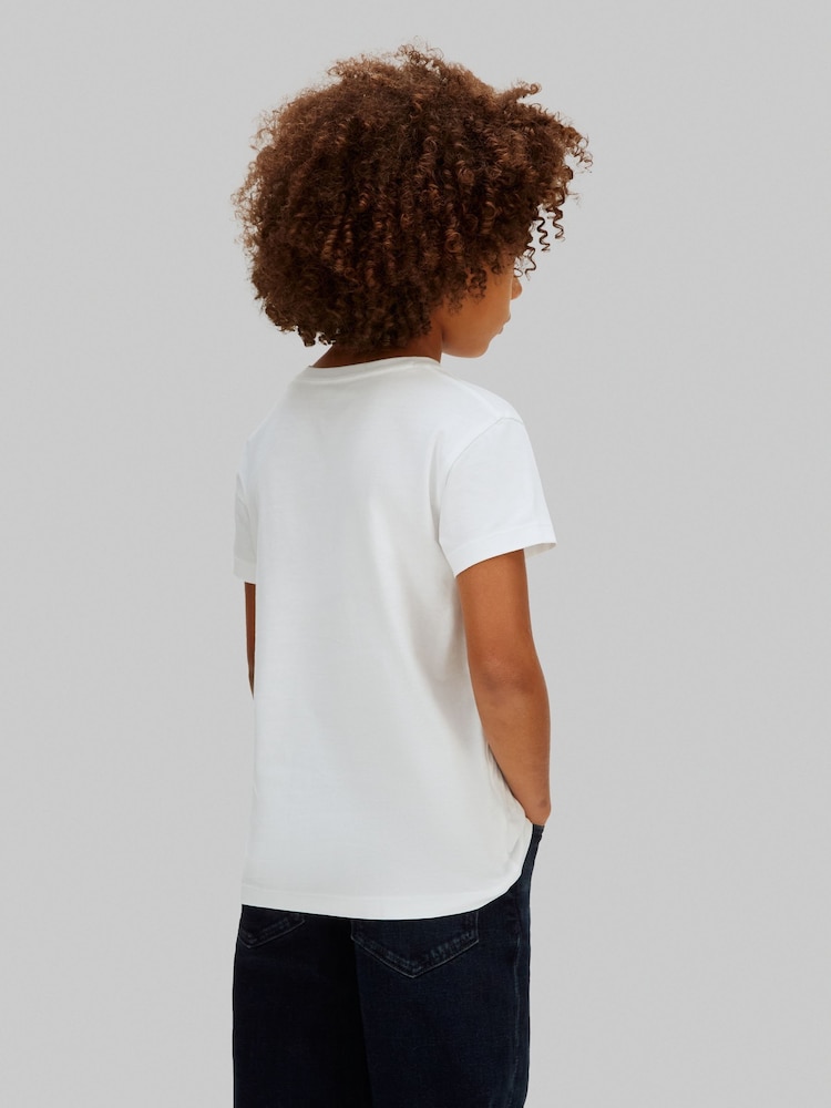Calvin Klein White Script Logo T-Shirt - Image 2 of 5