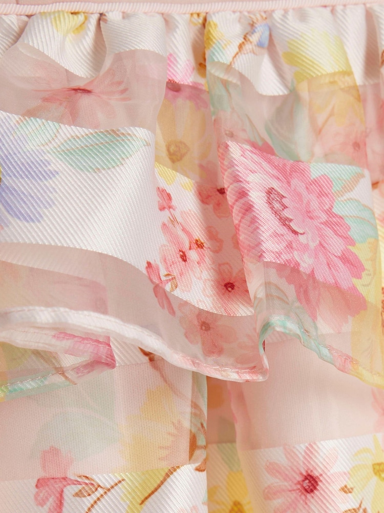 River Island Pink Floral Occasion Dress - Image 4 of 4