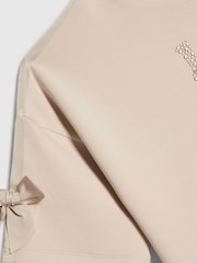 River Island Cream Premium Love Diamante T-Shirt - Image 4 of 4