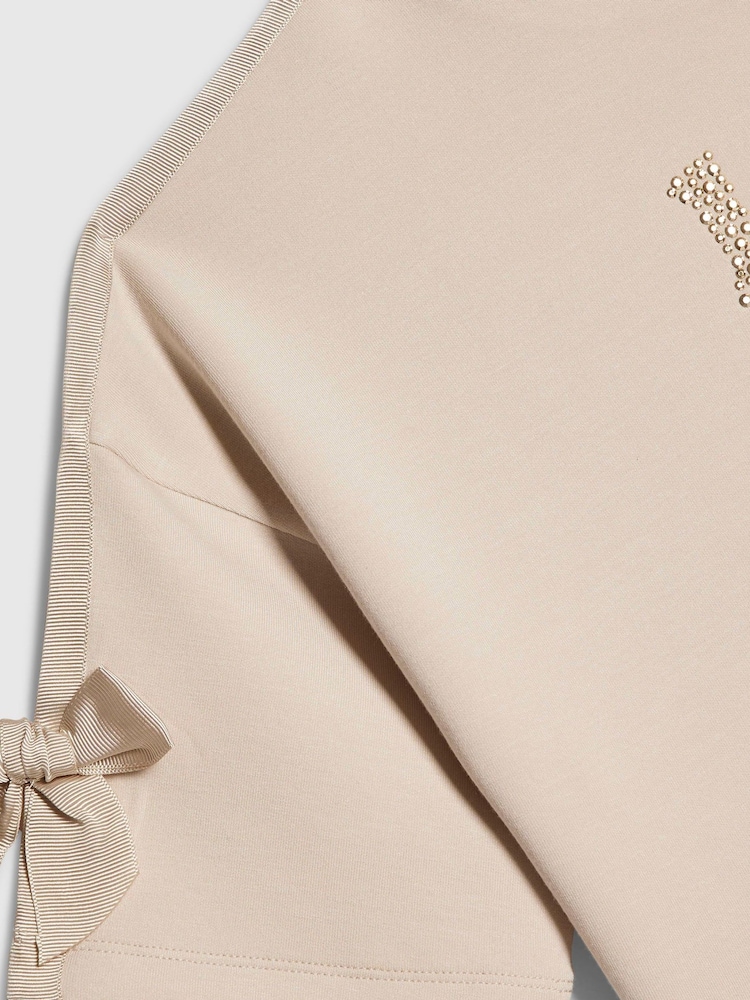 River Island Cream Premium Love Diamante T-Shirt - Image 4 of 4