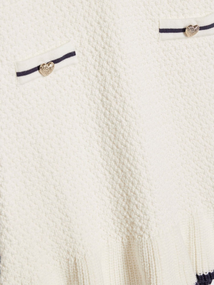 River Island Cream Knitted Boucle Dress - Image 4 of 4