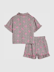 River Island Brown Leopard Bow Satin Pyjamas - Image 2 of 5