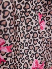 River Island Brown Leopard Bow Satin Pyjamas - Image 5 of 5