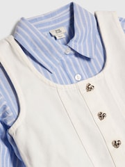 River Island Blue Stripe Hybrid Shirt Dress - Image 4 of 5