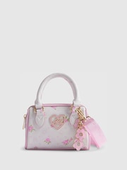 River Island White Ditsy Mini Bowler Bag - Image 1 of 5
