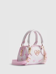 River Island White Ditsy Mini Bowler Bag - Image 3 of 5