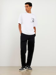 River Island Black Regular Fit Pocket Cargo Bottoms - Image 3 of 4