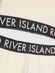 River Island Cream Logo T-Shirt & Kickflare Set - Image 4 of 4