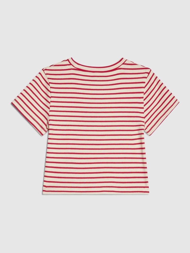 River Island Red Stripe Heart Baby T-Shirt - Image 2 of 5