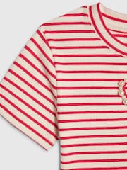 River Island Red Stripe Heart Baby T-Shirt - Image 3 of 5
