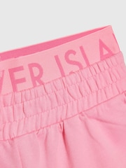 River Island Pink Logo T-Shirt & Runner Short Set - Image 5 of 5