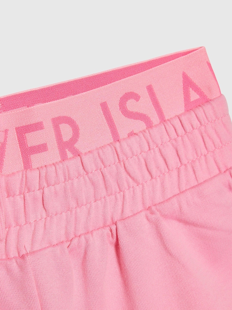 River Island Pink Logo T-Shirt & Runner Short Set - Image 5 of 5
