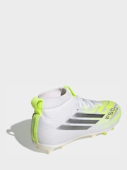 adidas White F50 Sparkfusion League Mid Cut Firm Ground / Artificial Ground Football Boots - Image 3 of 8
