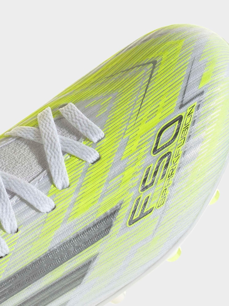 adidas White F50 Sparkfusion League Mid Cut Firm Ground / Artificial Ground Football Boots - Image 8 of 8