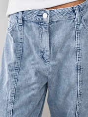 Washed Blue - Fløjl Ballon-jeans Bukser - Billede 5 af 8