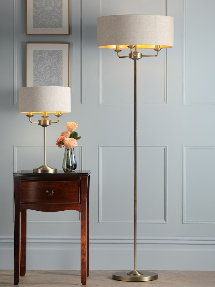 Laura Ashley Natural Sorrento Floor Lamp - Image 2 of 6