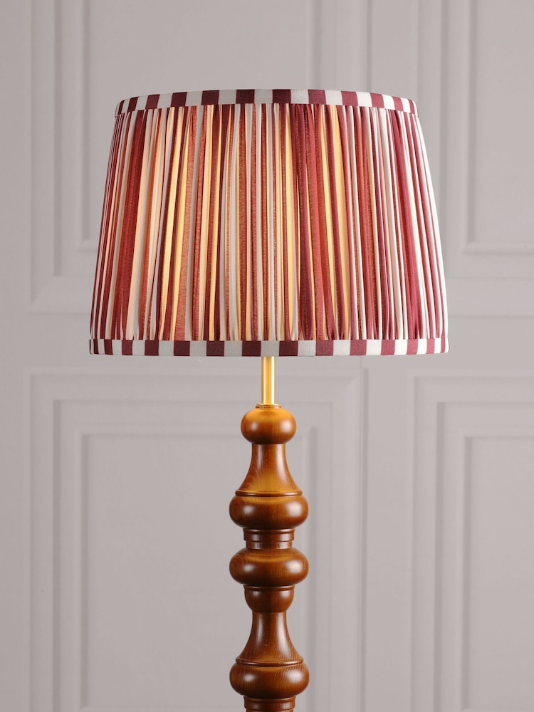 Laura Ashley Red Denwick 12" Pleated Shade Ceiling Light - Image 1 of 6 Laura Ashley Red Denwick 12" Pleated Shade Ceiling Light - Image 1 of 6