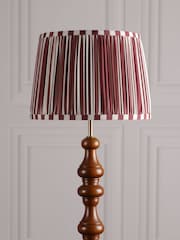 Laura Ashley Red Denwick 12" Pleated Shade Ceiling Light - Image 2 of 6