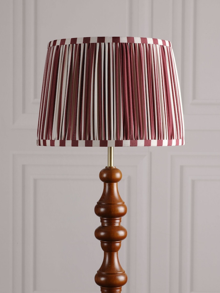 Laura Ashley Red Denwick 12" Pleated Shade Ceiling Light - Image 2 of 6 Laura Ashley Red Denwick 12" Pleated Shade Ceiling Light - Image 2 of 6