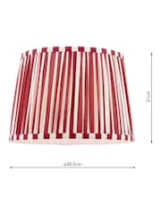 Laura Ashley Red Denwick 12" Pleated Shade Ceiling Light - Image 6 of 6