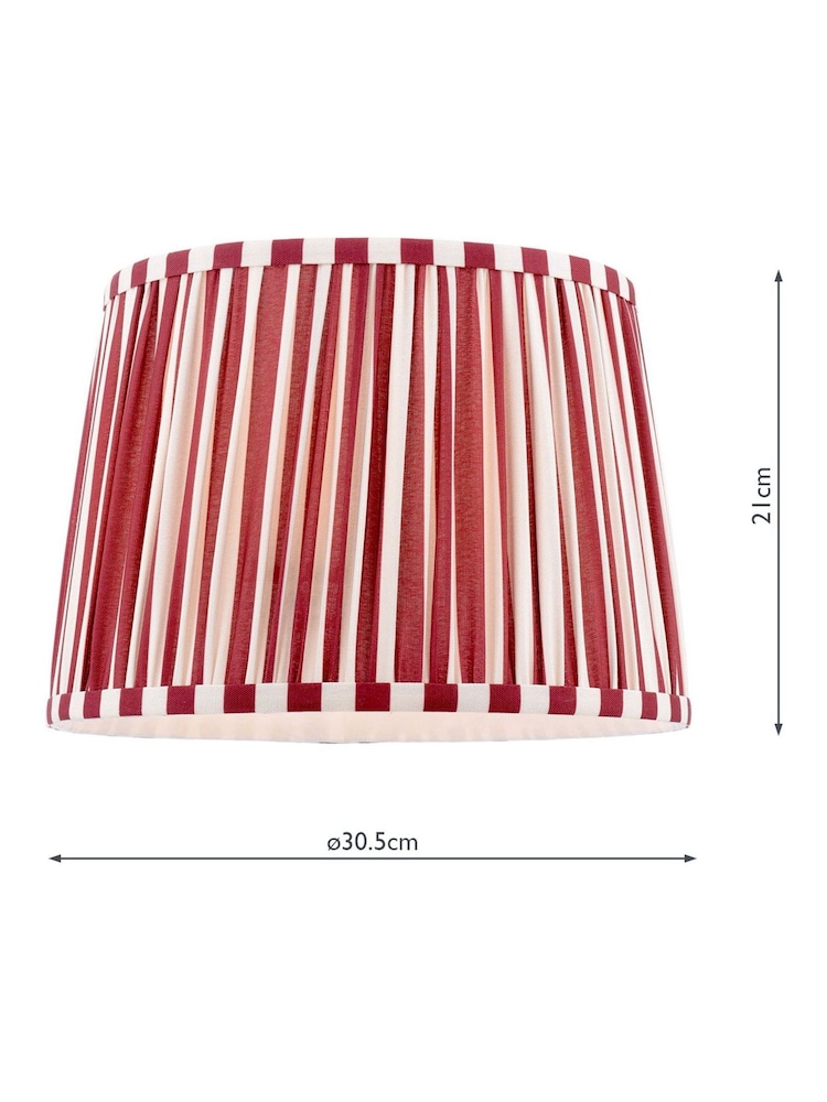 Laura Ashley Red Denwick 12" Pleated Shade Ceiling Light - Image 6 of 6 Laura Ashley Red Denwick 12" Pleated Shade Ceiling Light - Image 6 of 6