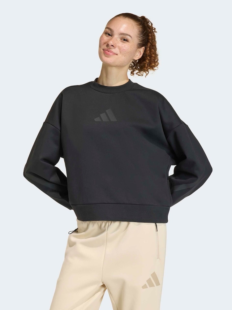 adidas Black Z.N.E. Sweatshirt - Image 1 of 6