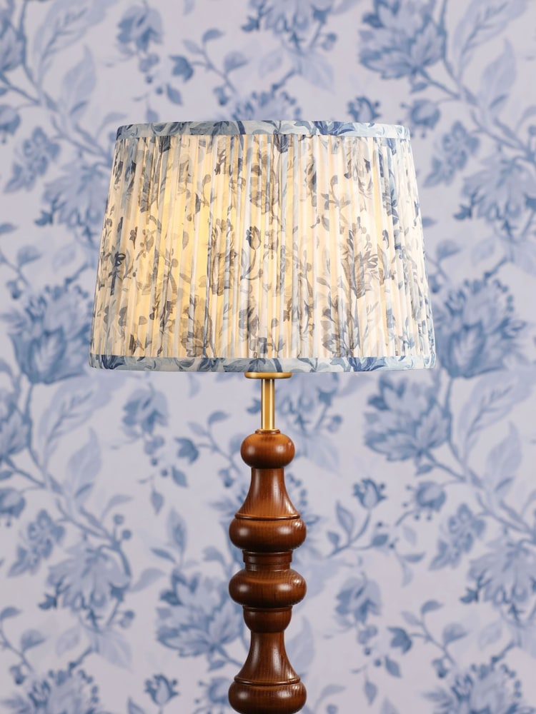 Laura Ashley Blue Adwick Trail 12" Pleated Shade Blue Ceiling Lights - Image 1 of 6 Laura Ashley Blue Adwick Trail 12" Pleated Shade Blue Ceiling Lights - Image 1 of 6