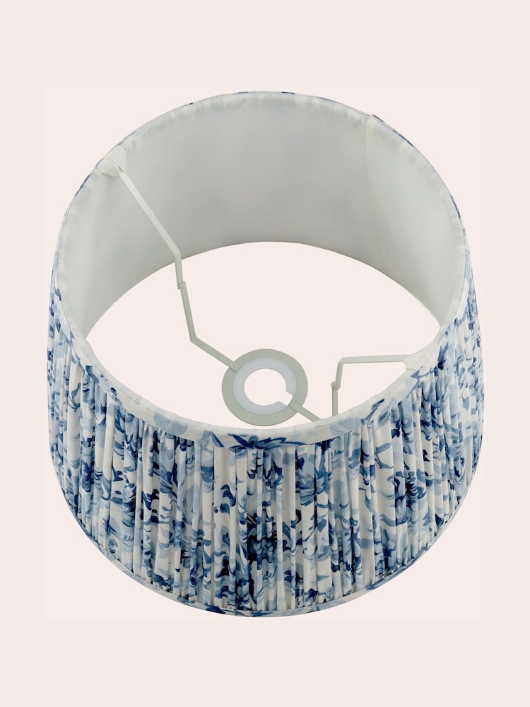 Laura Ashley Blue Adwick Trail 12" Pleated Shade Blue Ceiling Lights - Image 6 of 6 Laura Ashley Blue Adwick Trail 12" Pleated Shade Blue Ceiling Lights - Image 6 of 6