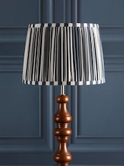 Laura Ashley Blue Denwick 12" Pleated Shade Ceiling Light - Image 2 of 6