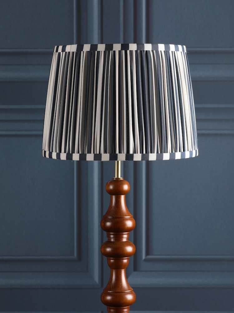 Laura Ashley Blue Denwick 12" Pleated Shade Ceiling Light - Image 2 of 6 Laura Ashley Blue Denwick 12" Pleated Shade Ceiling Light - Image 2 of 6