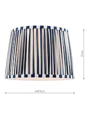 Laura Ashley Blue Denwick 12" Pleated Shade Ceiling Light - Image 6 of 6