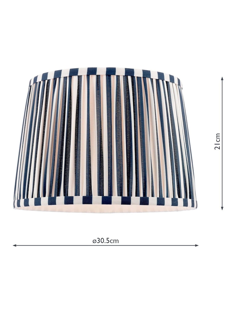 Laura Ashley Blue Denwick 12" Pleated Shade Ceiling Light - Image 6 of 6 Laura Ashley Blue Denwick 12" Pleated Shade Ceiling Light - Image 6 of 6