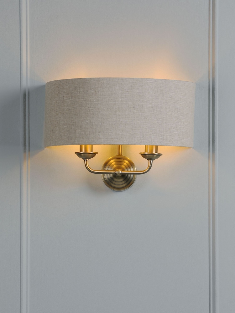 Laura Ashley Natural Sorrento Wall Light - Image 1 of 6