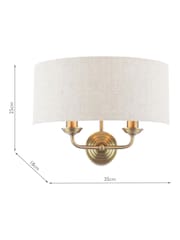 Laura Ashley Natural Sorrento Wall Light - Image 6 of 6