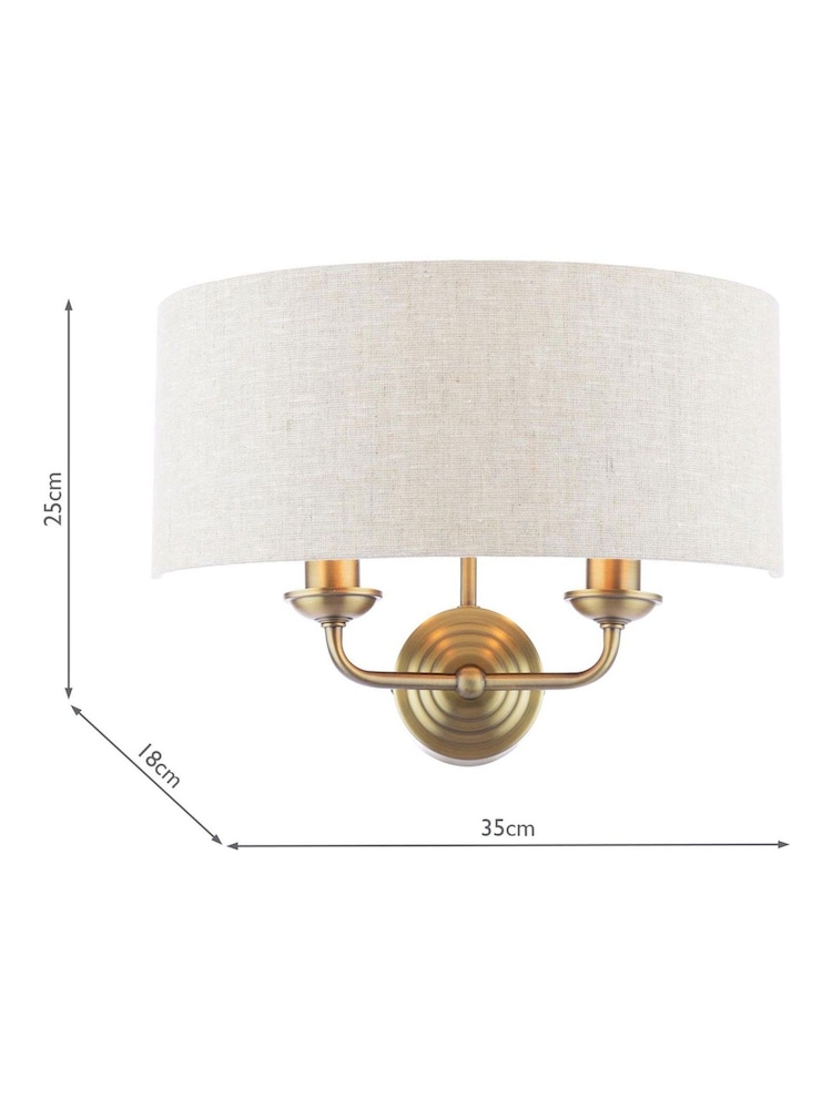 Laura Ashley Natural Sorrento Wall Light - Image 6 of 6