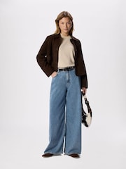 Whistles Blue Full Length Wide Leg Jeans - Image 2 of 5