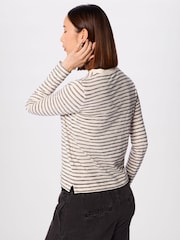 Whistles White Classic Stripe Cotton Knit Jumpsuit - Image 2 of 5