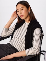 Whistles White Classic Stripe Cotton Knit Jumpsuit - Image 3 of 5