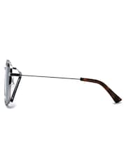 Storm Grey Iasus Retro Square Aviator Sunglasses - Image 3 of 4