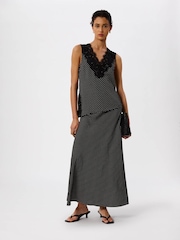Whistles Black Mini Polka Dot Maxi Skirt - Image 3 of 4