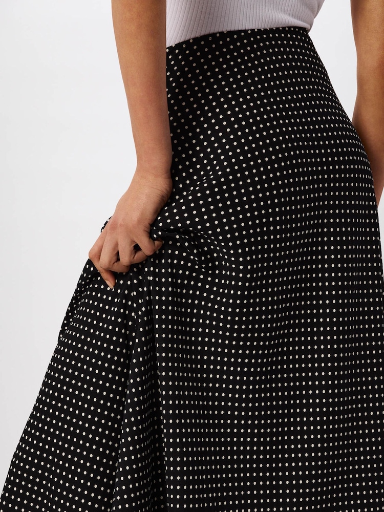 Whistles Black Mini Polka Dot Maxi Skirt - Image 4 of 4