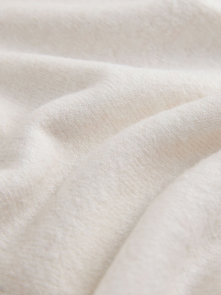 Ecru Supersoft Short Sleeve Polo Collar Knitted T-Shirt - Image 3 of 3