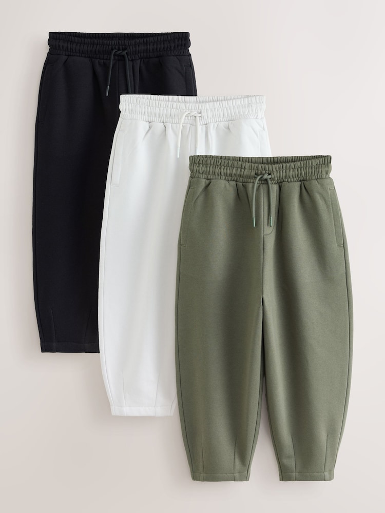 Svart/Khaki/Grå - Joggebukser 3 Pakke (3-16år) - Bilde 1 av 7