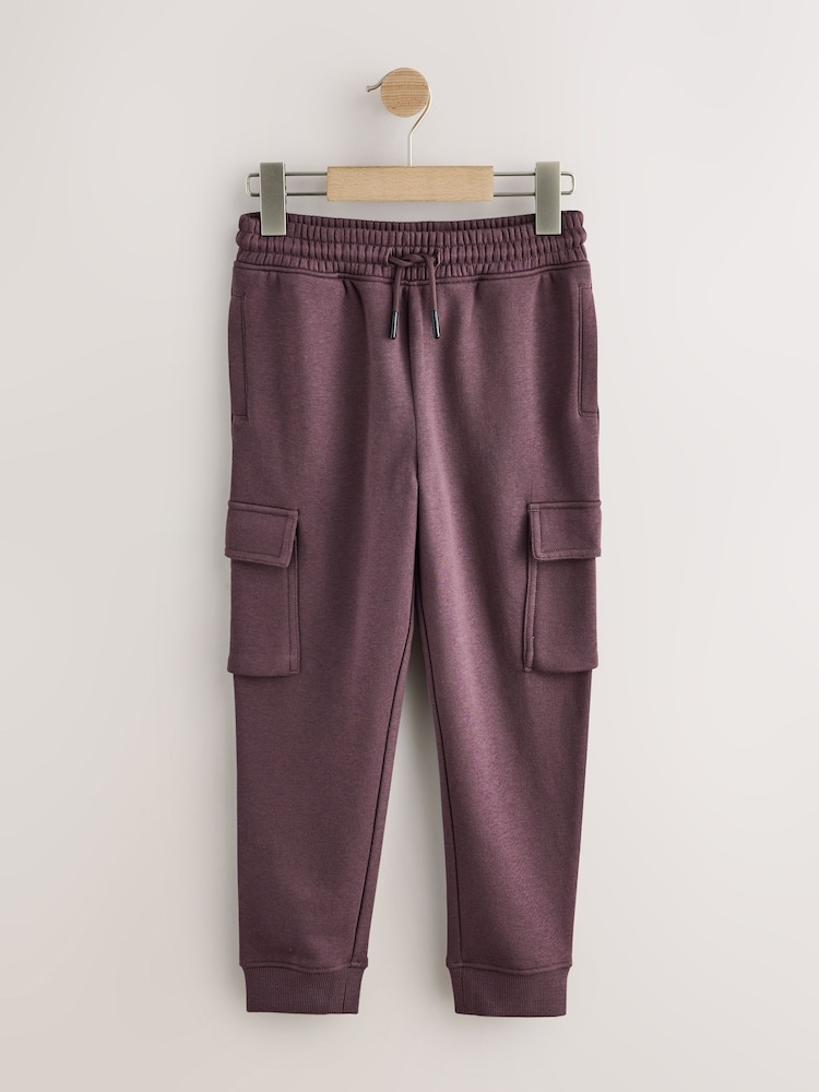 Purple Slim Fit Cargo Rich Joggers (3-16yrs) - Image 1 of 4